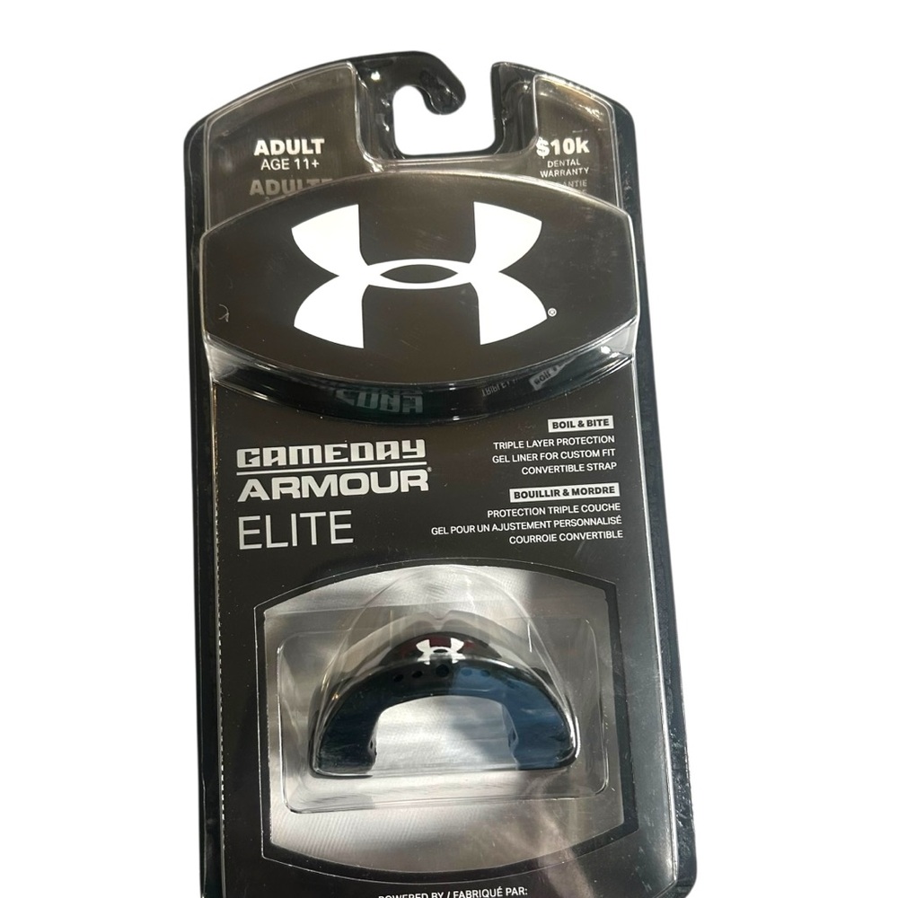 NWT Under Armour Gameday Armour Elite Mouthguard | Adult 11+ Black
